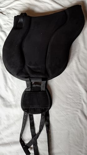 Reitpad Free Full schwarz Anatomisch geformt Reitpad Dicke Schaumstoffpolsterung mit Haltegriff Rutschhemmende Unterseite