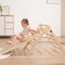 Giant bean Faltbares Holz klettergerüst Indoor Set, Kleinkind Holzkletter Pikler Dreieck mit Schieberampe, Baby-Klettergerüst, kletterdreieck mit Rutsche für Kinder in 2-7 Jahren
