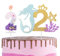 Mermaid 2nd Birthday Cake Topper with Number Candle 2 Sparkling Candles Cake Decorations for Girls,Happy 2nd Birthday Mermaid Theme Party Candles Cake Cupcake Topper for Girls Boys 2nd Birthday