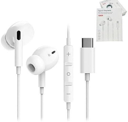 Gift4Me Auriculares In-Ear Tipo-C Compatible con Movil Xiaomi Blanco