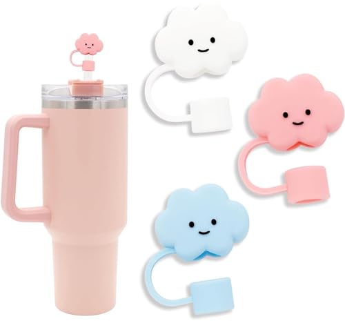 Silicone Straw Covers for Stanley Tumblers Straw Toppers - Cute Cap Accessories Compatible with 30 & 40oz Cups