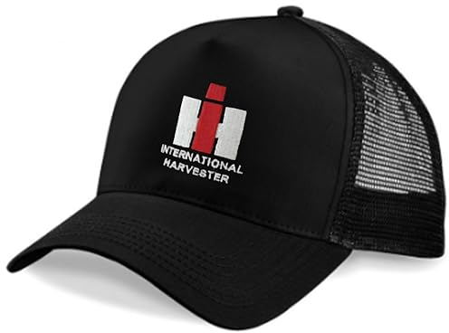 Bimaxx IHC Trucker-Cap (Kappe mit Netzteil) International Harvester Logo Oldtimer Mütze Herren | Größe: Einheitsgröße | Farbe: Schwarz