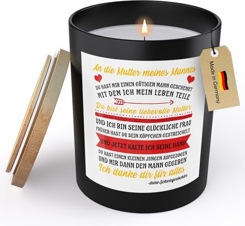 22Feels Schwiegermutter Geschenk von Schwiegertochter Spruchkerze Hochzeit Braut Geburtstag Muttertag Sojawachs Kerze Handgemacht Duft Nachhaltig - ZITRUS