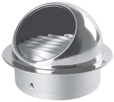 Rejilla de ventilación for salida de humos de fachada de acero inoxidable, diámetro 50 mm-180 mm(80mm)