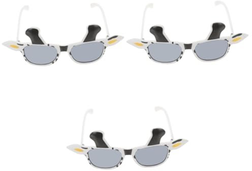 SAFIGLE 3St Kuhbrille Kostüm-Sonnenbrille Brille mit Schweinenase kreative brille Kuh Cosplay Prop halloween brille halloween augenlinsen Kuhzubehör Kuh-Brille-Requisite Stk