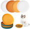 LLTLGF Lot de 12 Gamelle Chat Plates,gamelles Plates Peu Profondes pour Chat,Assiette Rondes Peu Profondes pour Chat,pour Chatons et Chats à Pattes Courtes