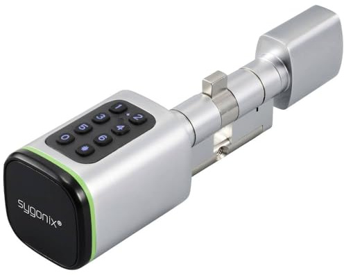 Sygonix SY-6121660 Sicherheitszylinder 3 V/DC Geeignet für Bluetooth, Mit Hintergrundbeleuchtung Tastatur