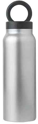Botella de agua magnética de acero inoxidable, botella de gimnasio aislada de 24 onzas con soporte para teléfono, botella deportiva magnética para montar al aire libre y gimnasio