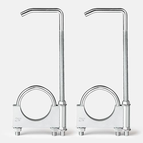 Atokrtact Heavy Duty Auspuff-U-Klemmen, Sattel-Stil, Schalldämpfer, U-Bolzenklemme, Edelstahl, 2 Stück (5,7 cm)