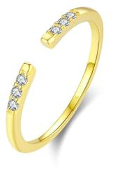 Ayoiow Damenring 375 Gold Rundschliff Weiß Moissanit Verlobungsringe Damen Ring 56 (17.8)