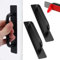 Maniglie Autoadesive Mobili in Alluminio, 25 x 147mm Maniglie Autoadesive per Mobili, Nero Porta Maniglia Istantanea Adesiva, Senza Trapano Per Armadi, Cucine, Camere da Letto, Porte Scorrevoli