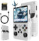 KINMRIS R36S Retro Handheld Spielkonsole, Retro Konsole 3,5-Zoll-IPS-Bildschirm, 128 G über 40.000 Spiele, tragbare Spielkonsole für Kinder und Erwachsene, unterstützt mehrere Emulatoren (Weiß)