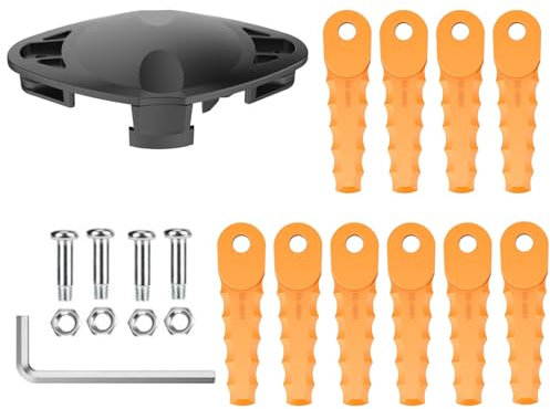Moupaa Cabezal de cuchilla para desbrozadora Flymo Contour 500XT, Power Contour 600HD, Power Trim 500XT, Power Trim 600HD, Contour Power Plus Inalámbrico, Sabre Trim, Contour 500/700, Power Trim 500