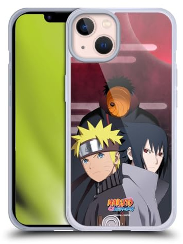 Head Case Designs Offizielle Naruto Shippuden Obito Naruto Sasuke Schluessel Kunst Gel Handyhülle Hülle [Militärischer Schutzgrad] Kompatibel mit Apple iPhone 13