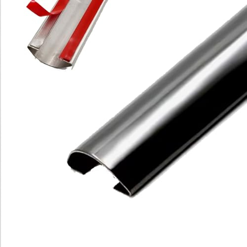 Cache-câble autocollant en acier inoxydable pour la maison, le bureau et la cuisine - 2 m de long - Pour protéger les fils - Largeur : 3,5 cm