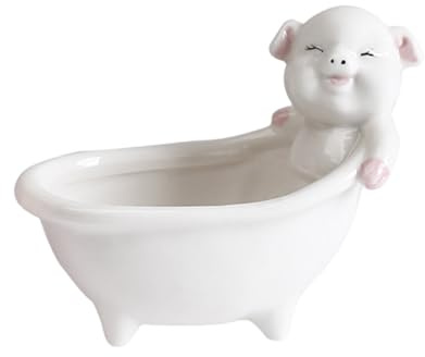 Thewasc Handmade Cartoon Ceramic Fleshy Plant Container Planter Gift Flower Container For Indoor Garden Desk Decoration Cute Animal Plant Pot