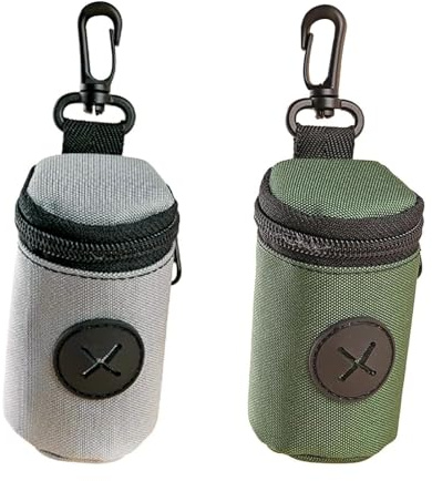 2Pcs Dog Poop Bag Holder, Waterproof and Portable Quick-Access Poo Bag Dispenser for Walking, Hiking, Camping, and Travelling