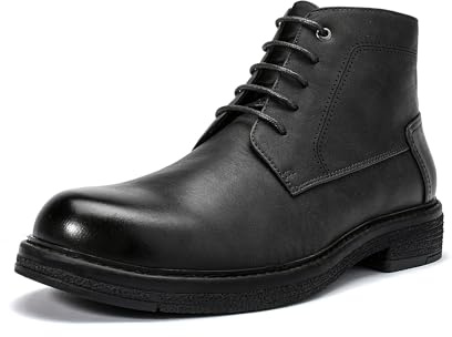 Allthemen Uomo Stivali Chelsea Casual Boots Punta Lacci Rotonda Moda Polacchine Anfibi Eleganti