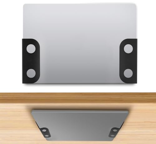 Penitue Support d’Ordinateur Portable sous Bureau, Support Mural & sous Bureau Ordinateur Portable Étagère Rangement pour Tablette PC pour MacBook Clavier & Appareils Jusqu’à 37mm d’Épaisseur (Noir)