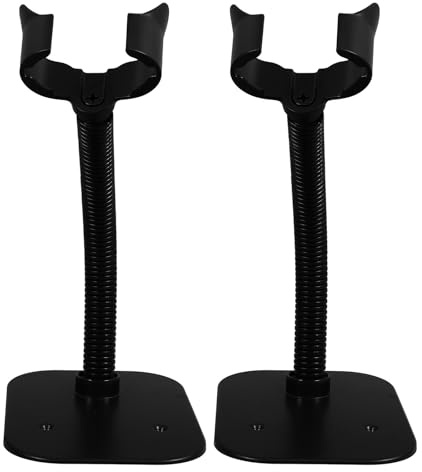 ZUNOXAZ 2pcs Barcode Scanner Stand for Supermarkets - Universal Barcode Reader Holder Angle and Height Adjustable Scanner Stand for Supermarkets Library Store Warehouse