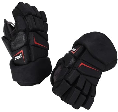 Yinhing Ice Hockey Gloves for Players Breathable Nylon Finger Protective Gloves with EVA Foam Padding Highly Fitting Versatile for Ice Roller Street Hockey 22.86cm / 9inch (10 Inch)