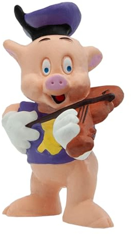 Bullyland Fiedler Spielfigur aus Disneys Drei kleine Schweinchen | Für Kinder ab 3 Jahren, 6,2 cm, Walt Disney Sammelfigur, Dekoration und Geschenk, 12491