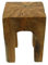 wohnfreuden Teakholz Hocker 4 eckig geschliffen ca. 29x29x40 cm Beistelltisch