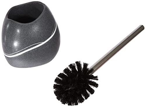 Zeller Toilet Brush with Stone-Effect, Plastic, Grey
