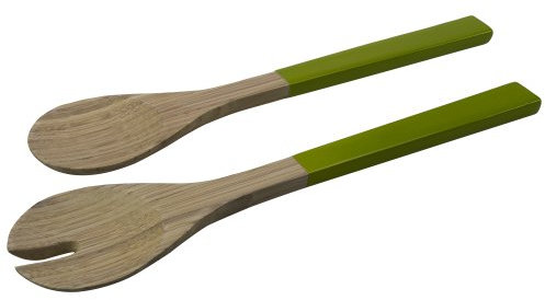 Kapimex Salatbesteck 30cm Bambus/grün