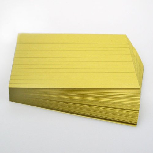 Office Line Karteikarten, gelb, 190 g, DIN A5, 100 Stück, liniert, Art.Nr.: 770294