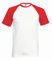 Fruit of the Loom Men's Baseball Classic Short Sleeve T-Shirt, White/Red, Medium