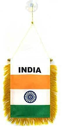 AZ FLAG - Wimpel Indien - 15x10 cm - Indische Mini Flagge 10 x 15 Cm - Auto Pennant Spezielle Auto