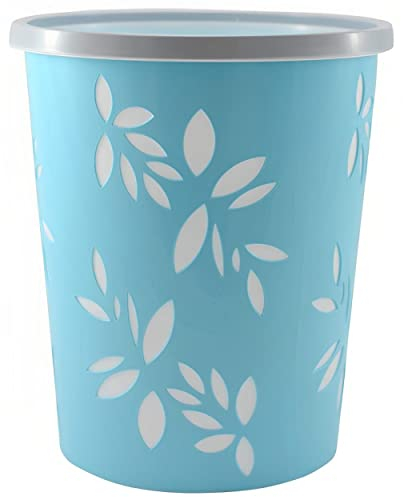 Home Line Papelera de PVC, Modelo Hojas (29x25) - Turquesa