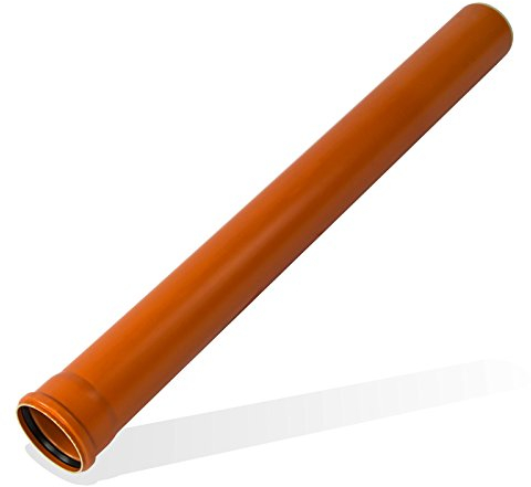 Ostendorf 220010 KG Rohr Abwasserrohr Kanalrohr Schachtrohr KGEM DN110 x 1000 mm 1m 100cm DN100 orange