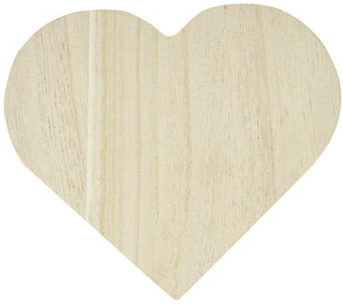 Artemio VIBBC Schmuckkästchen in Herzform, Holz, Beige, 17 x 6 x 16 cm