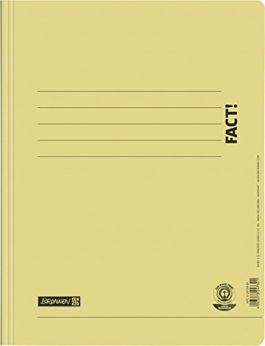 Brunnen 102010410 Schnellhefter A4, FACT!, aus Recyclingkarton) gelb