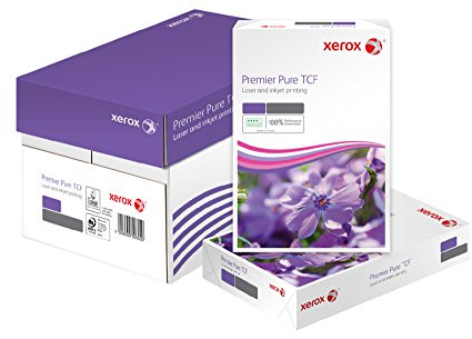 Xerox 003R91805 Premier Pure TCF Kopier-/Druckerpapier, DIN A4, 80 g/m², Karton mit 5 Pack a 500 Blatt, weiß