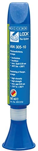 WEICON 30510150 WEICONLOCK AN 305-10 50 ml Flächendichtung Abdichten von Flanschen orange