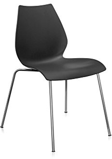 Kartell 028701M Maui Essstühle, Plastik, schwarz, 52 x 85 x 55 cm