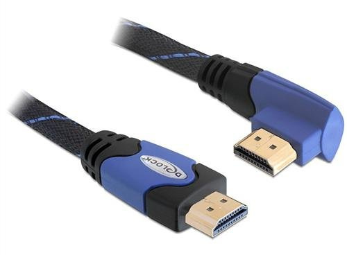 Delock High Speed HDMI-Kabel mit Ethernet (gewinkelt A-A/Stecker-Stecker, 3m)