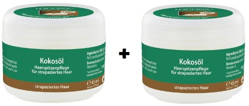 Ideenmanufaktur Logona Kokosöl 2 x 45 ml im Doppelpack für strapaziertes Haar