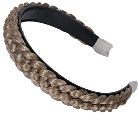 CAISHA Haarreifen Zopf Geflochten Haarteil Haarband Kopfschmuck Haarschmuck Blond Mix HR3