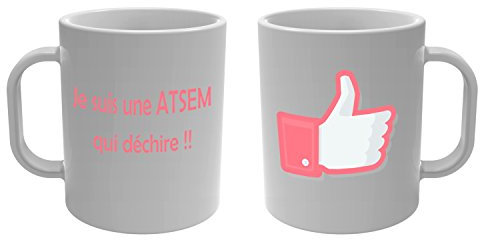 YONACREA - Mug Tasse - Je suis une ATSEM qui déchire