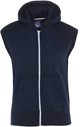 A2Z 4 Kids Hooded Gilet Jacket Fabric No Sleeve Zipper - Gilet Navy 7-8