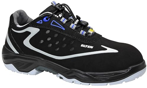 ELTEN Sicherheitsschuhe Rusher Low ESD S1, Damen und Herren, Textil, Stahlkappe, leicht, sportlich 36, Schwarz