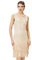 BABEYOND Vestito Gatsby Donne 1920s Vestito Abito Anni 20 Donna Flapper Dress 1920s Vestito da Sera Paillette Impreziosito Frange Gatsby Dress Senza Maniche (Beige 1, L)