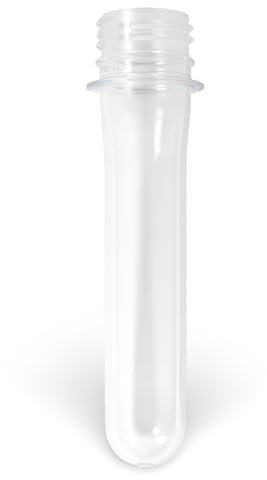 BURI Petlinge 100 Stück 12,6x2,5cm Geocaching Zubehör 100x Röhrchen Plastik ohne Deckel Reagenzglas Kunststoff Behälter Rohr 100 x Rohre Flaschenrohling Rohling Flasche Petling mit Schraubverschluss