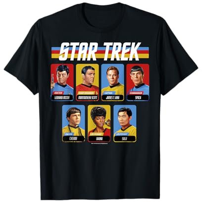 Star Trek Original Series Crew Retro Rainbow Graphic T-Shirt T-Shirt