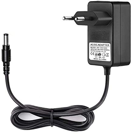 JRing Netzteil 24V DC 1A, EU-Plug 5,5/2,1mm, 24W Stecker-Netzteil für Radiowecker, LED-Strip Streifen, Speedport, Lichtleisten, USB-Hub, Switch, Router/Eingang 110-240V AC
