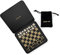 Iron and Glory Travel Chess Set - Magnetic Traveling Mini Chess Set with Aluminum Carrying Case, Black and Gold